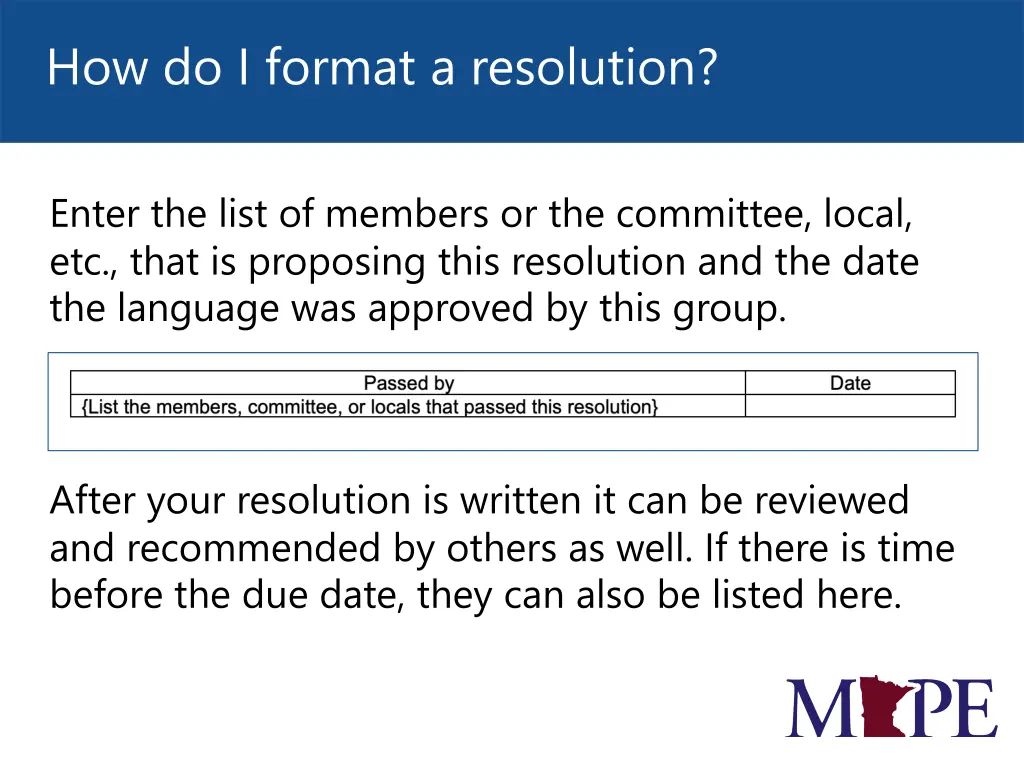 how do i format a resolution 6