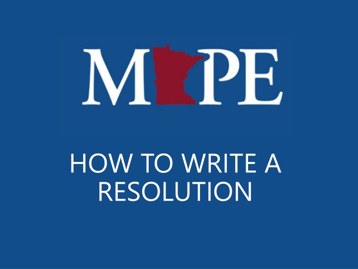 how to write a resolution