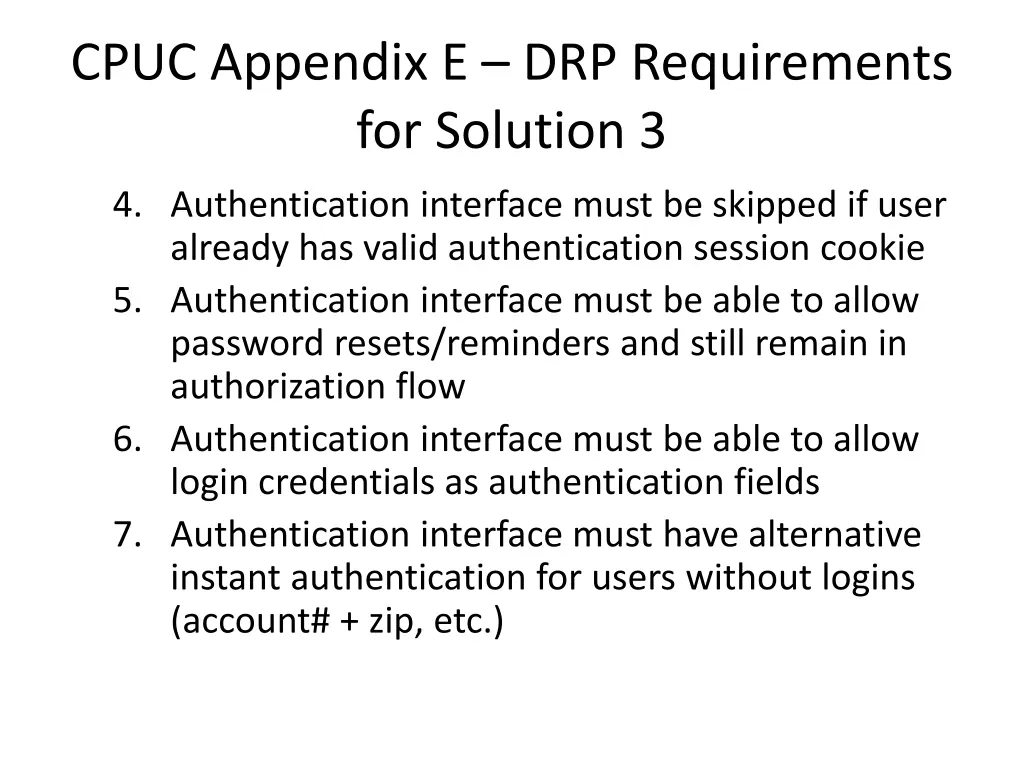 cpuc appendix e drp requirements for solution 3