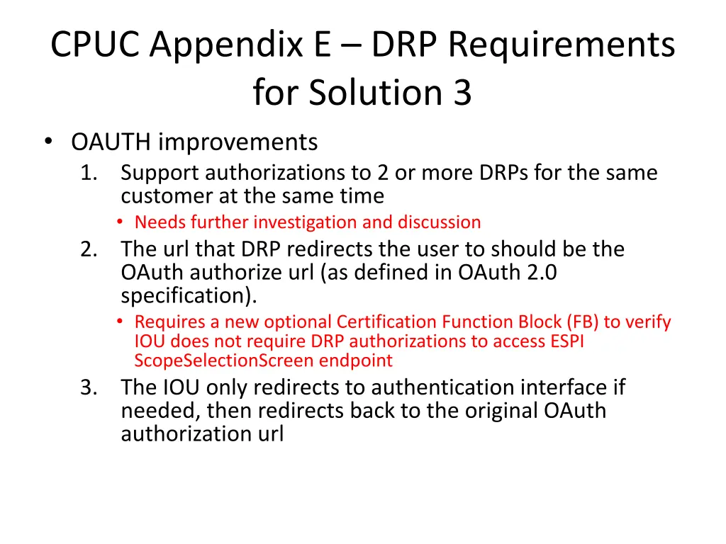 cpuc appendix e drp requirements for solution