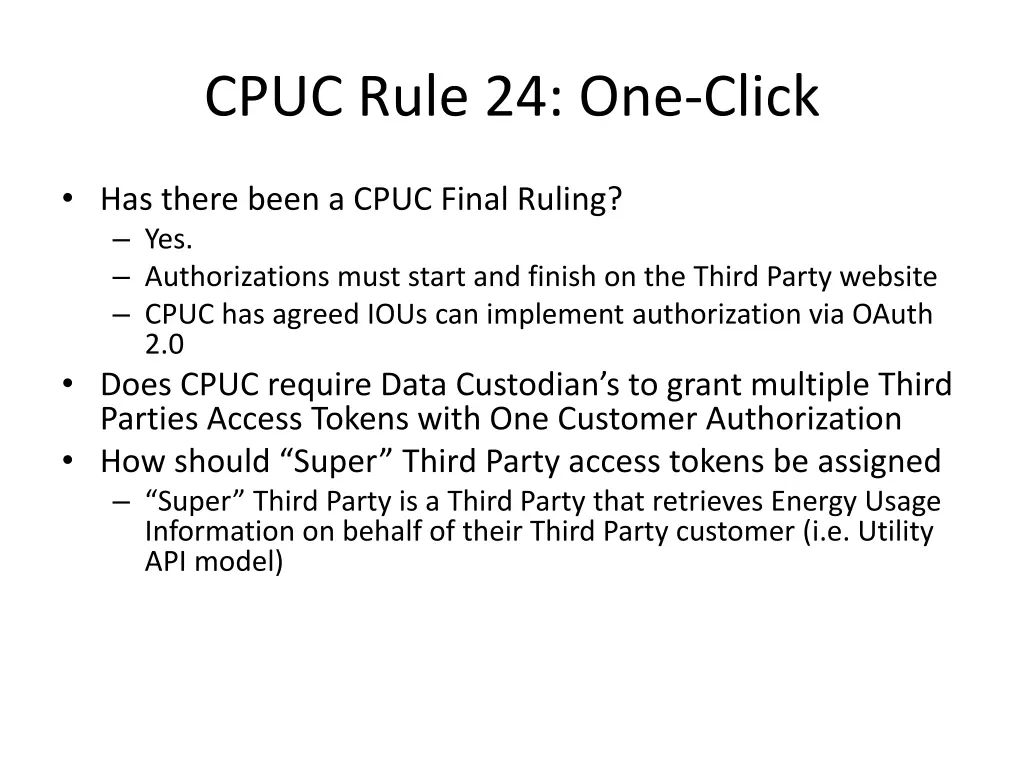 cpuc rule 24 one click