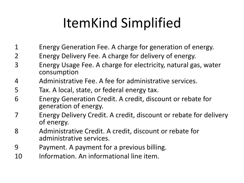 itemkind simplified