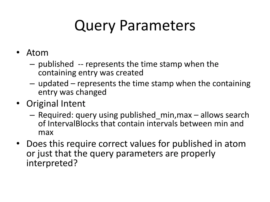 query parameters