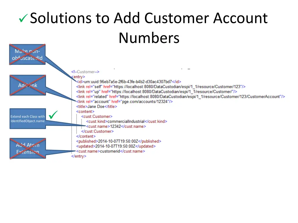 solutions to add customer account numbers make