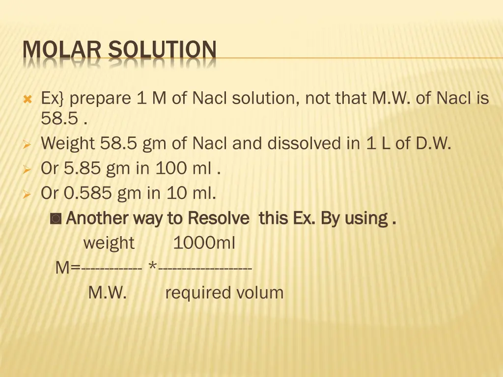 molar solution 2