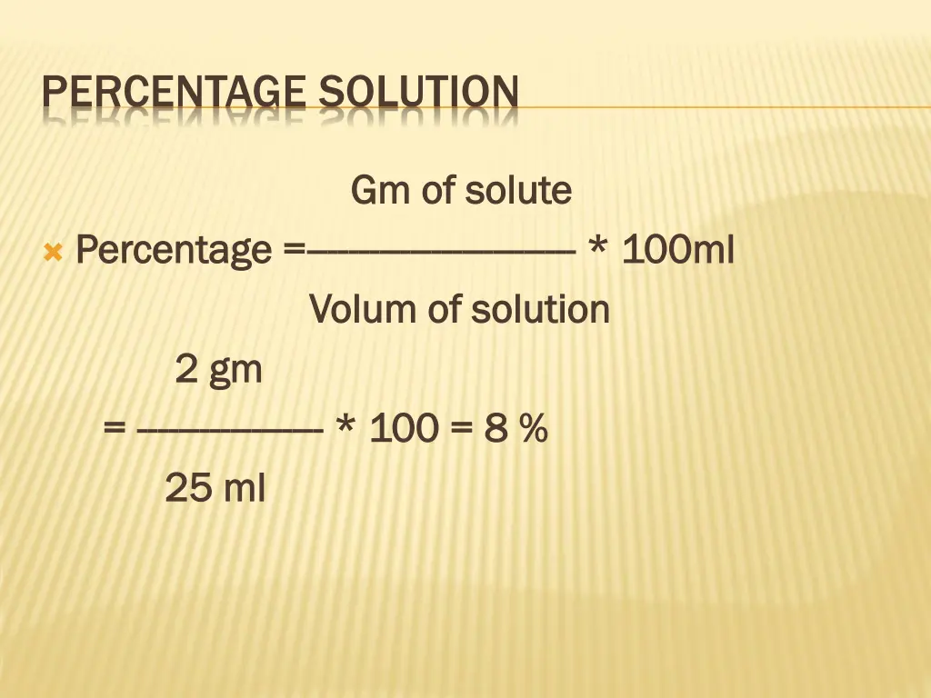 percentage solution 1