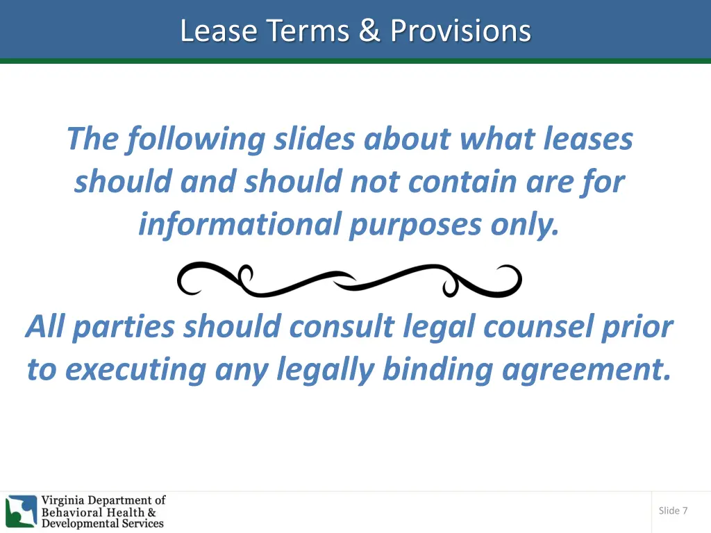 lease terms provisions