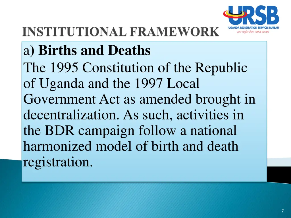 a births and deaths the 1995 constitution