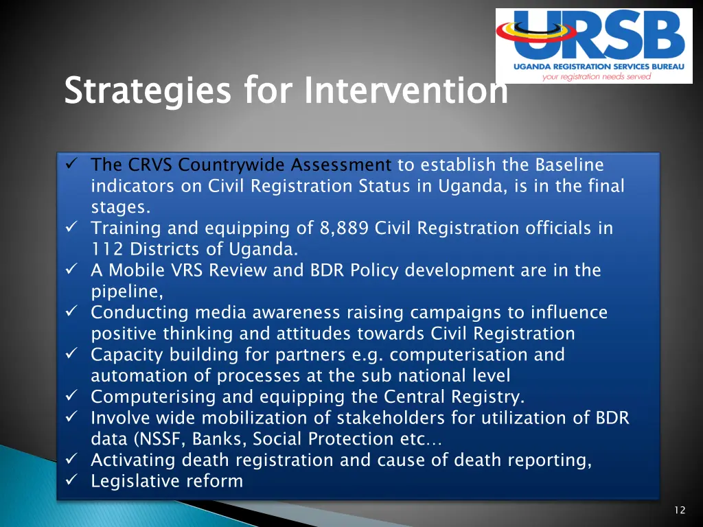 strategies for intervention