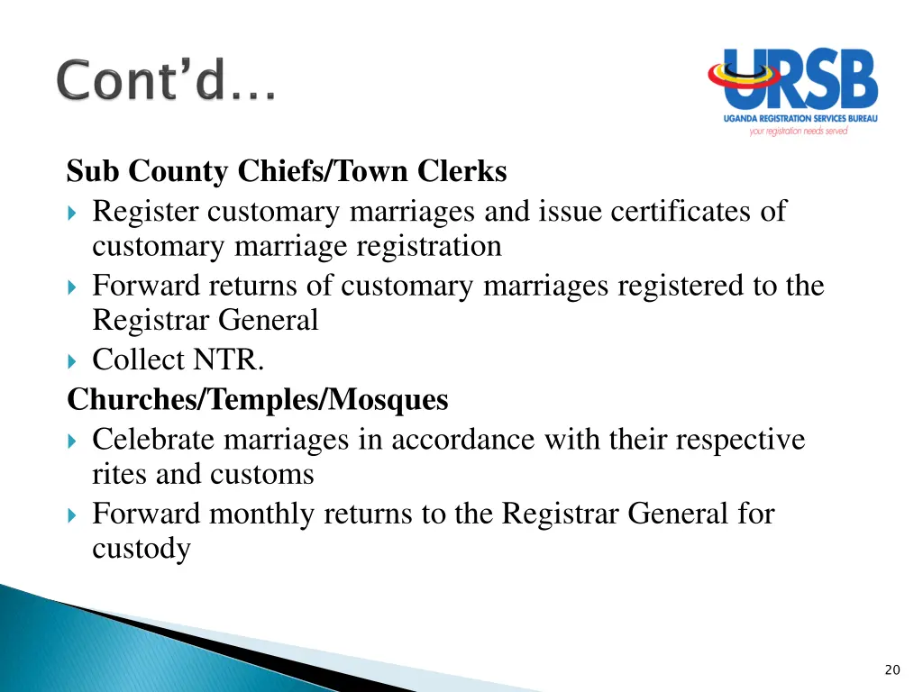 sub county chiefs town clerks register customary