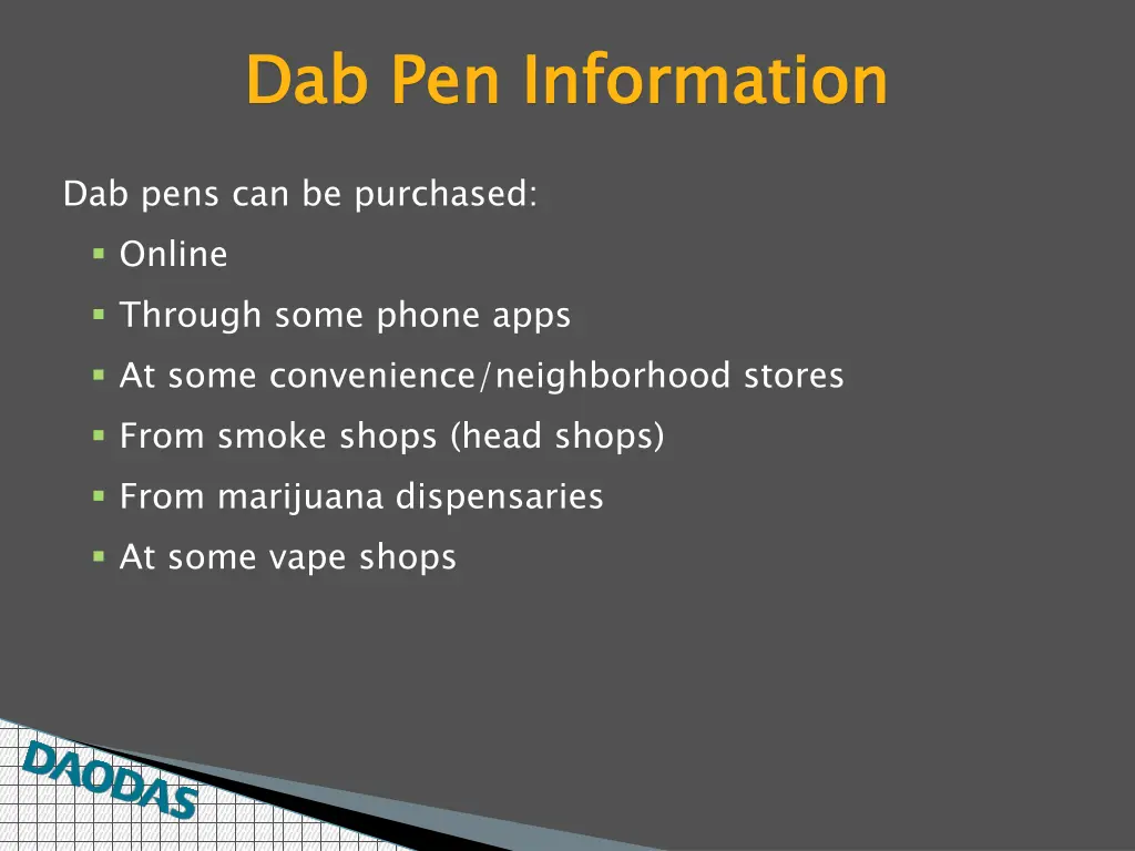 dab pen information