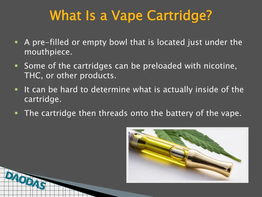 what is a vape cartridge