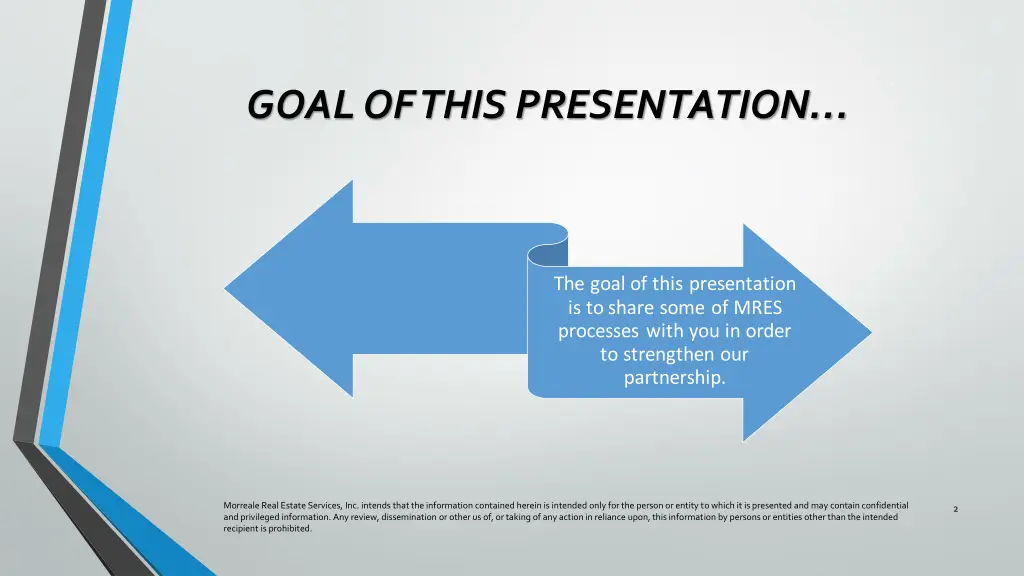 goal of this presentation