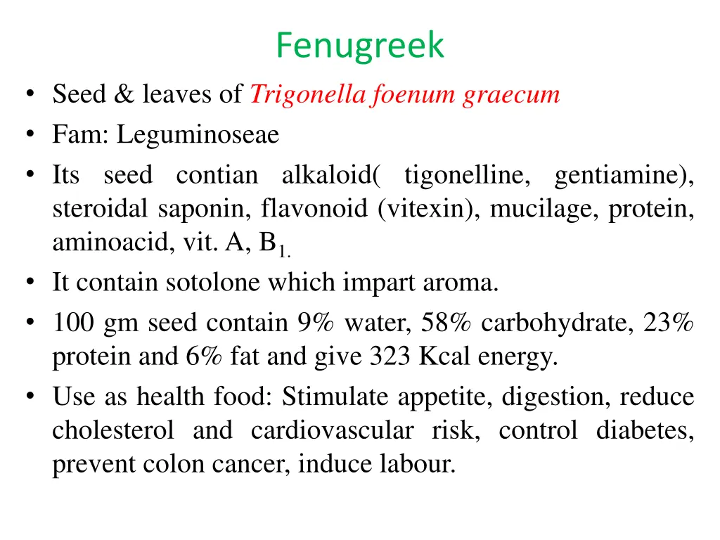 fenugreek