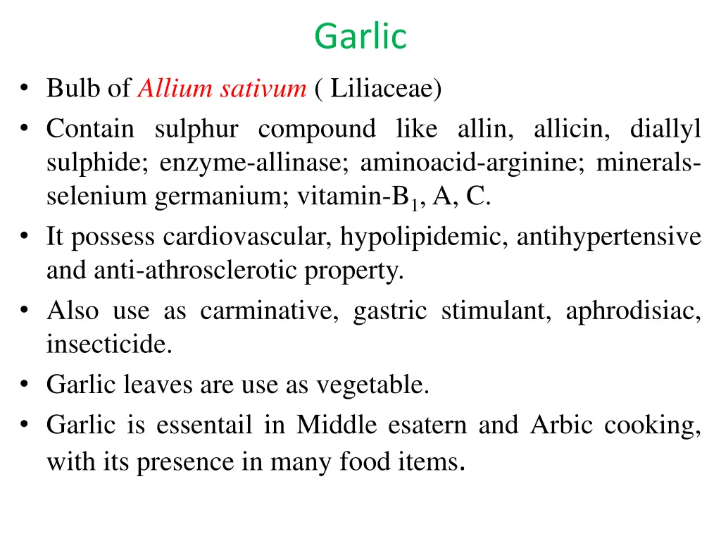 garlic