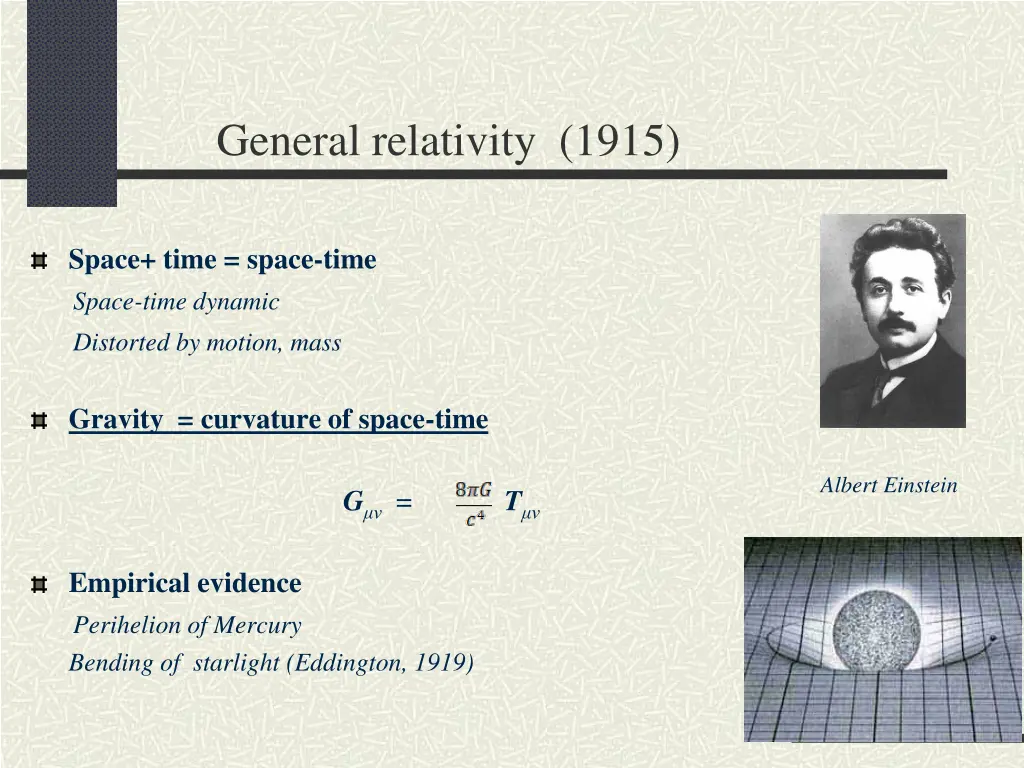 general relativity 1915