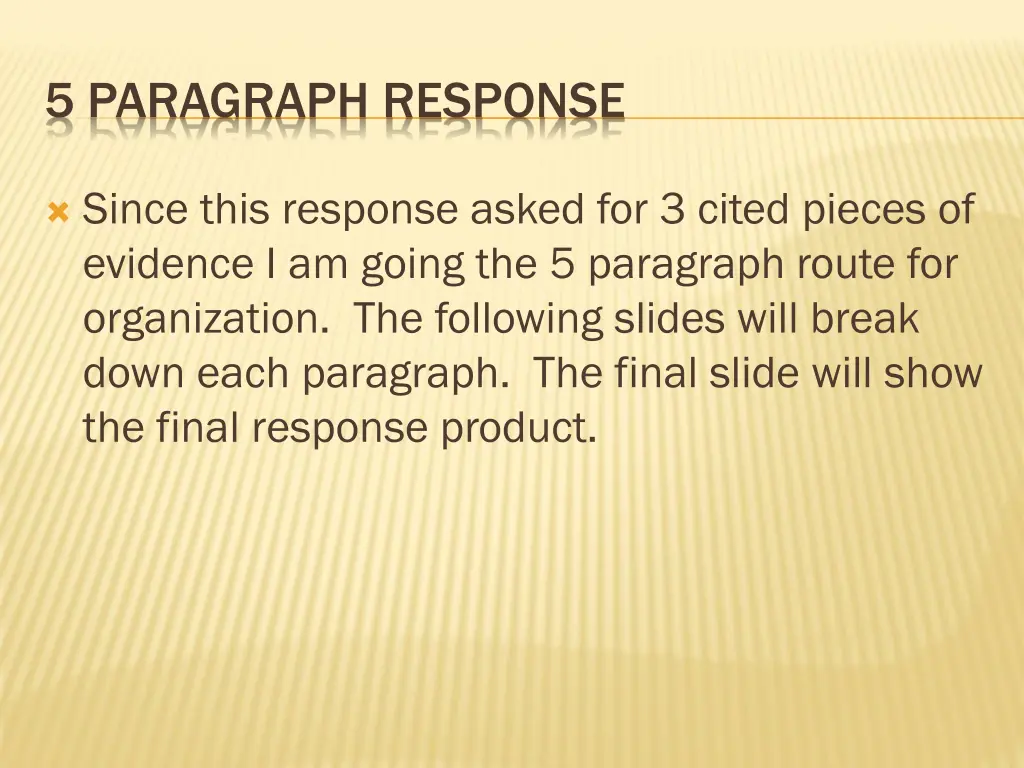 5 paragraph response