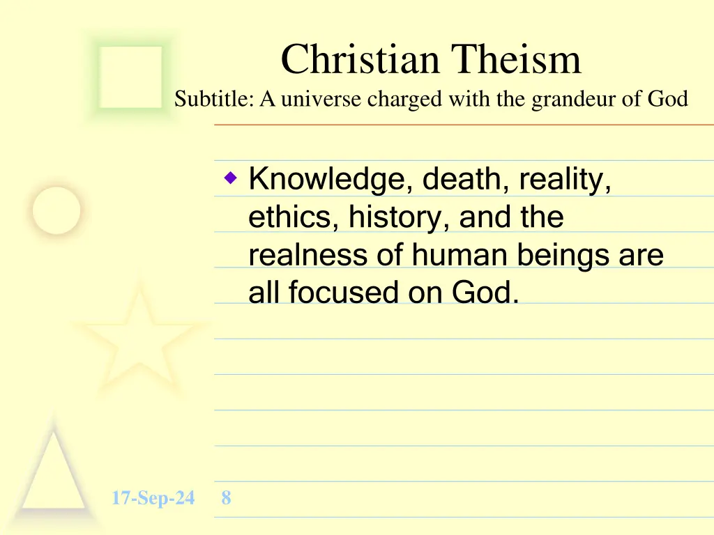 christian theism subtitle a universe charged with