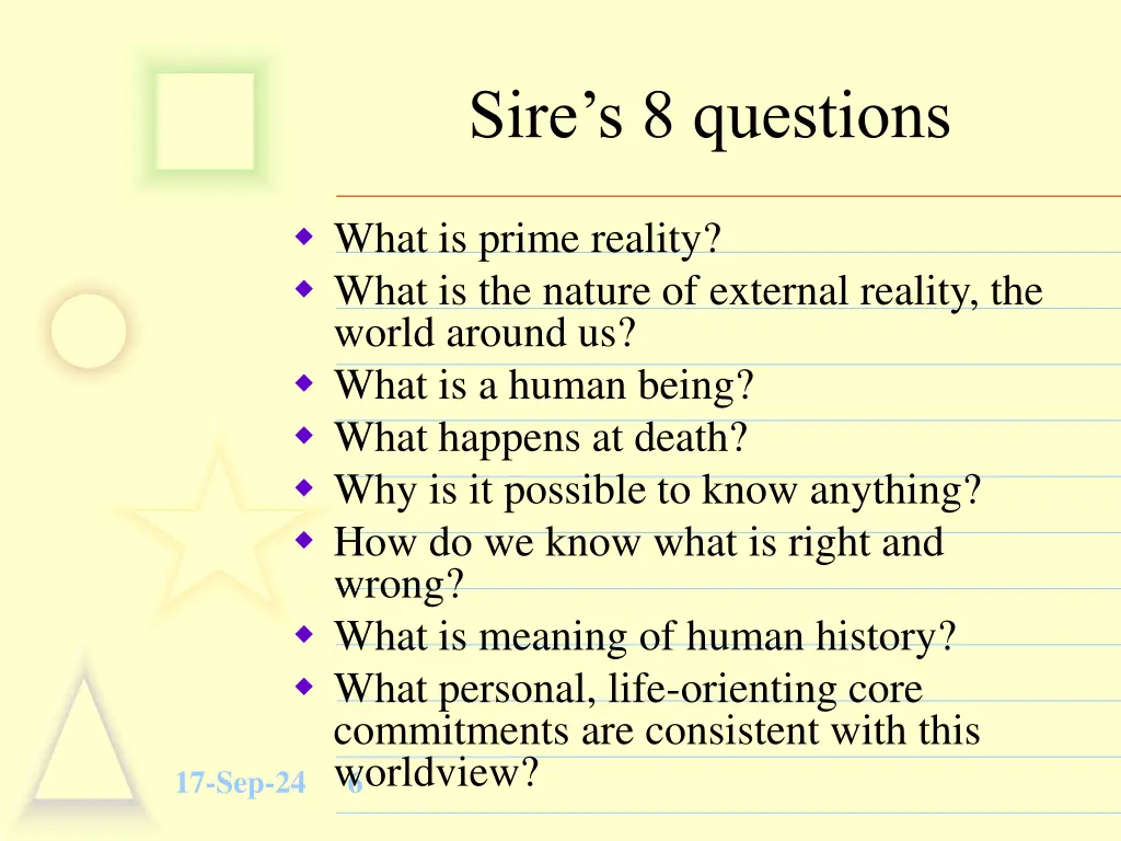 sire s 8 questions