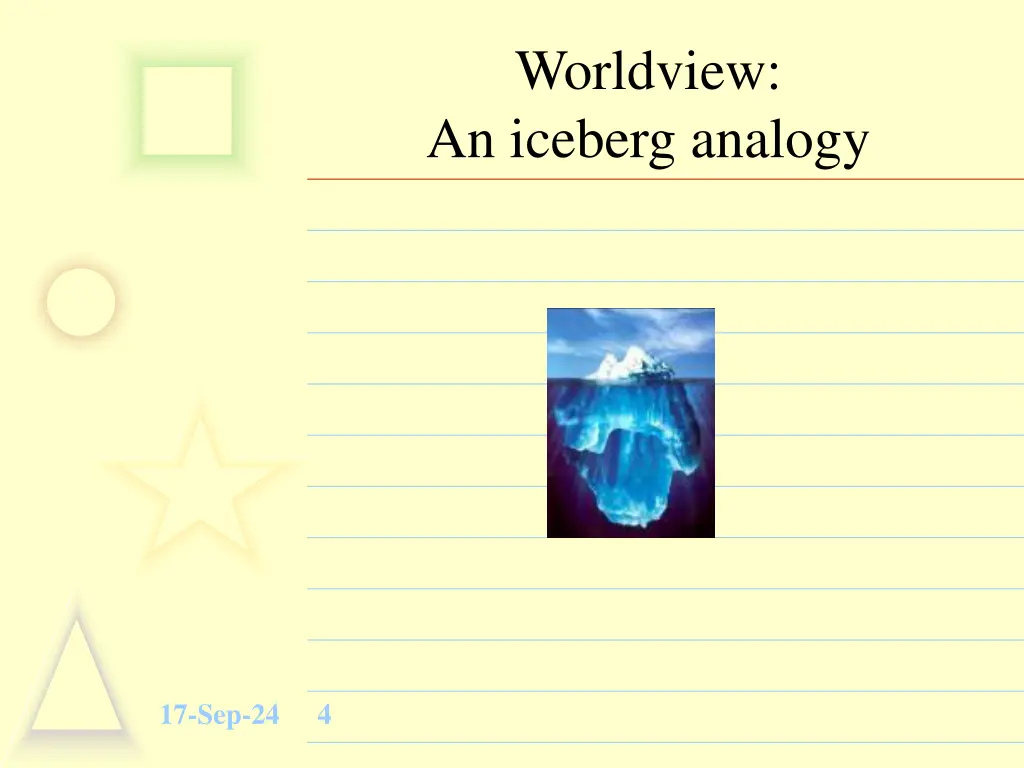 worldview an iceberg analogy