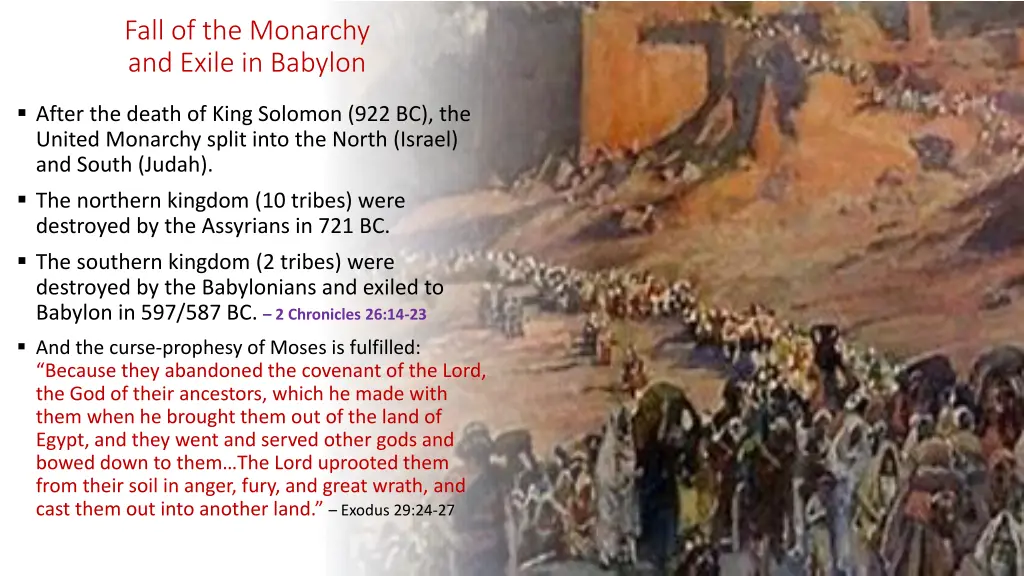 fall of the monarchy and exile in babylon