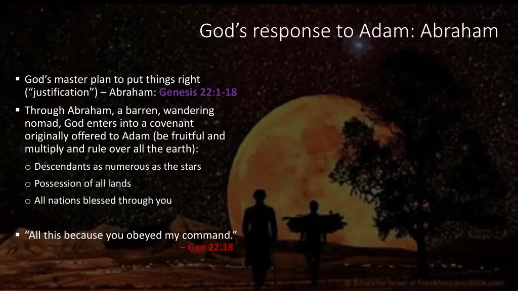 god s response to adam abraham