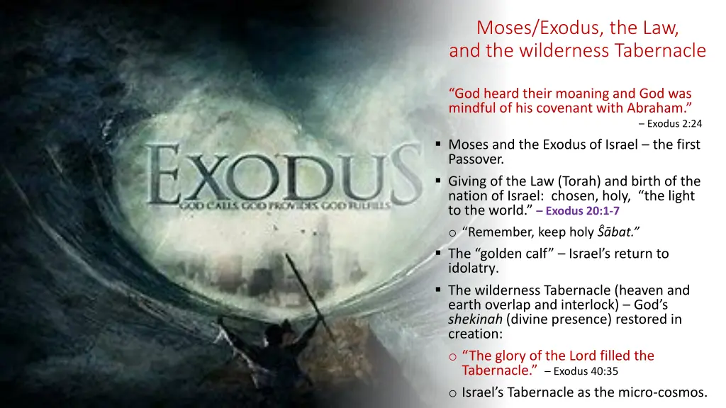 moses exodus the law and the wilderness tabernacle