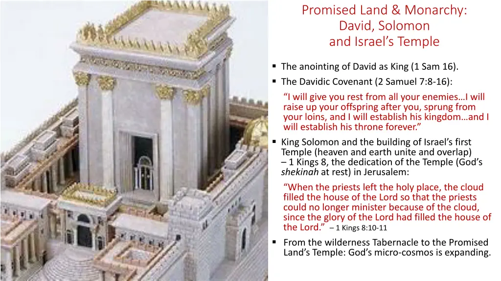 promised land monarchy david solomon and israel