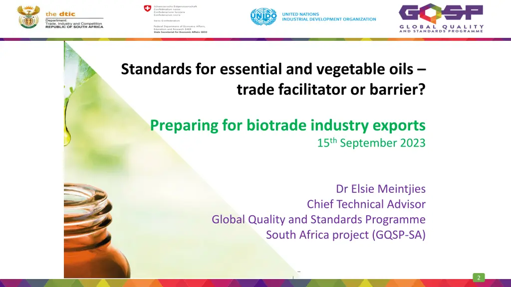 standards for essential and vegetable oils trade 1