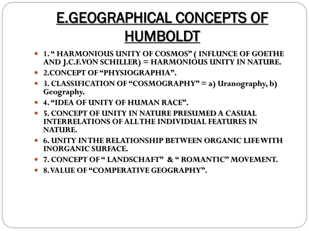 e geographical concepts of e geographical