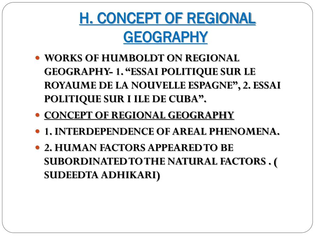 h concept of regional h concept of regional