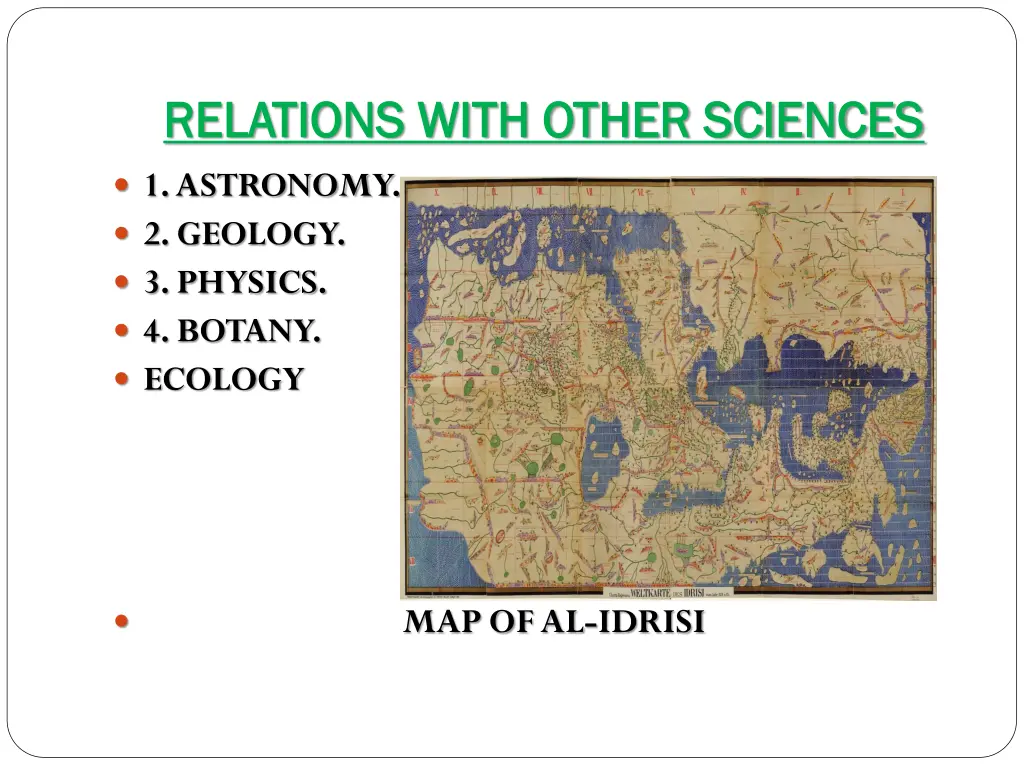 relations with other sciences relations with