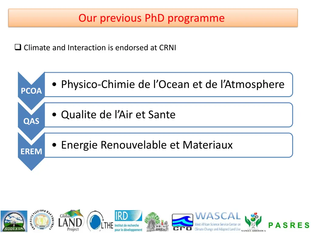 our previous phd programme