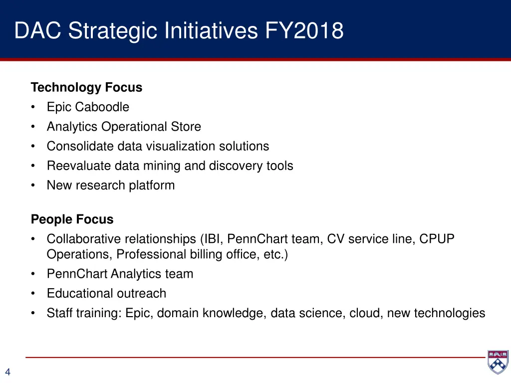 dac strategic initiatives fy2018