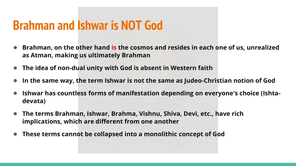 brahman and ishwar is not god 1