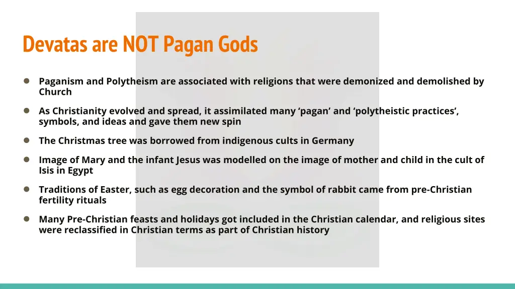 devatas are not pagan gods