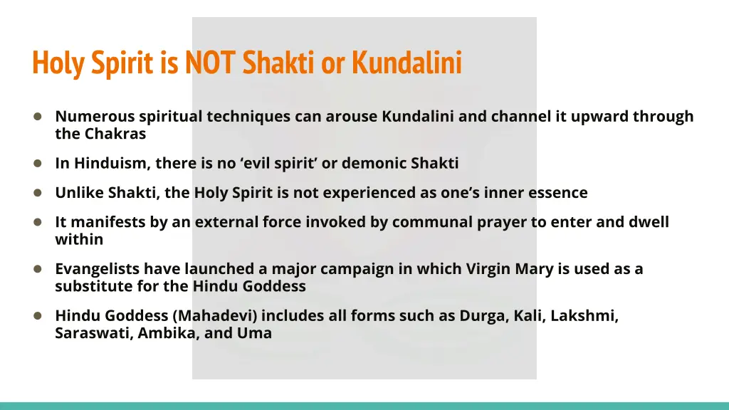 holy spirit is not shakti or kundalini 1