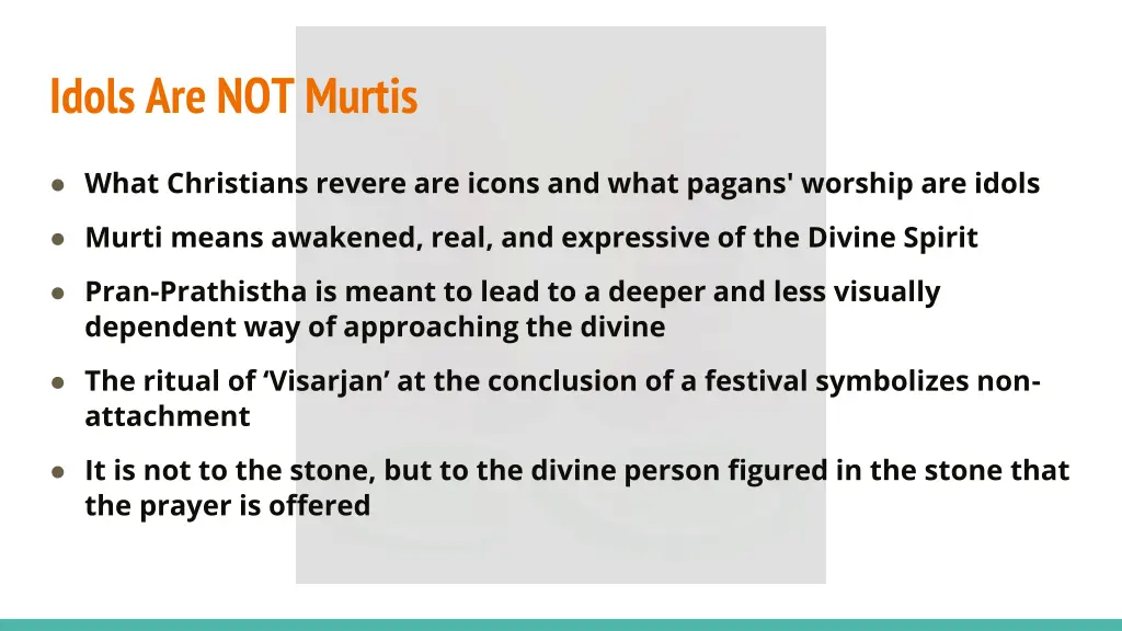 idols are not murtis 1