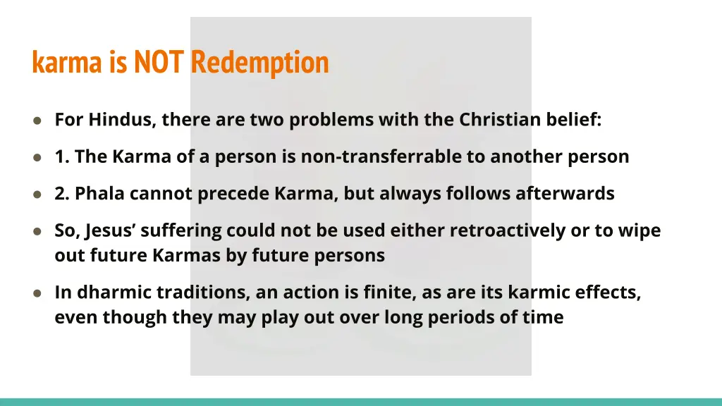 karma is not redemption 1