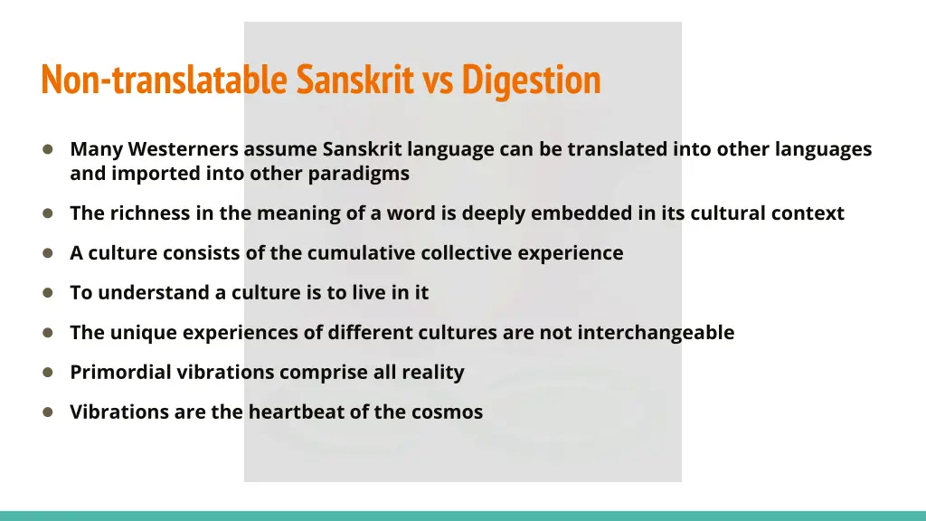 non translatable sanskrit vs digestion