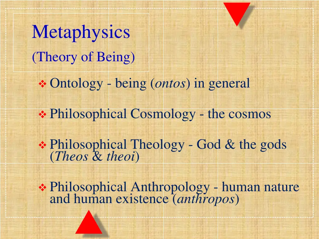 metaphysics theory of being