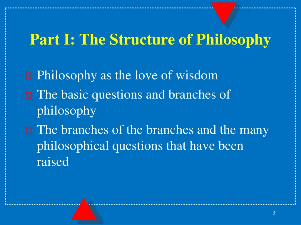 part i the structure of philosophy