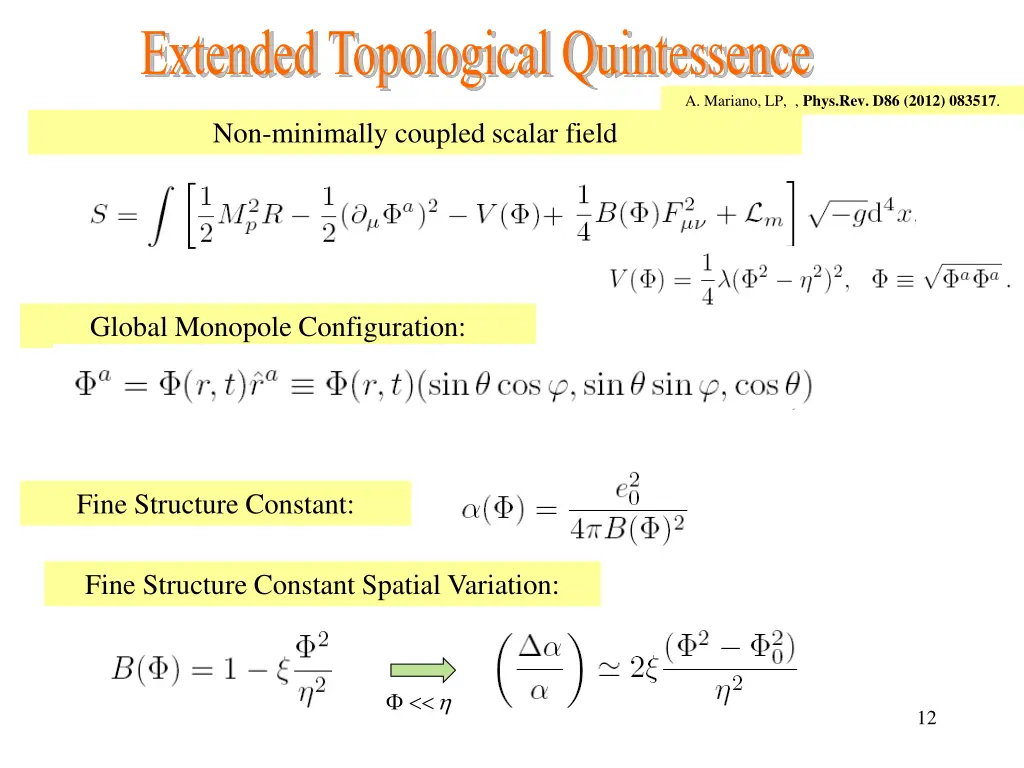 extended topological quintessence