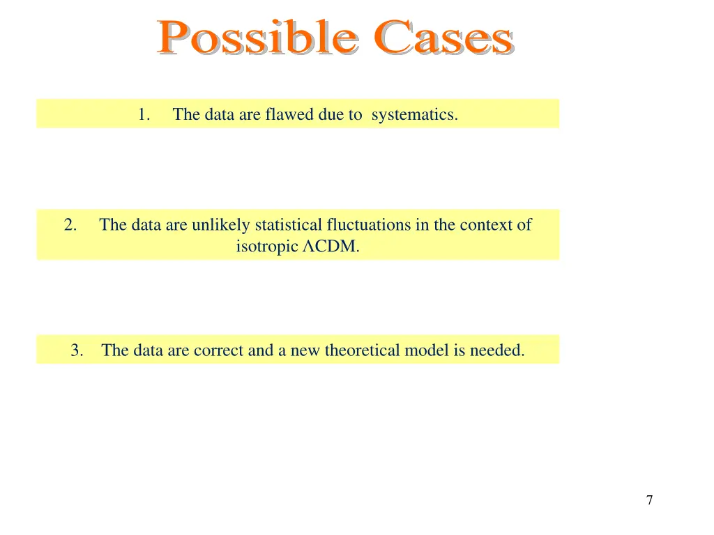 possible cases