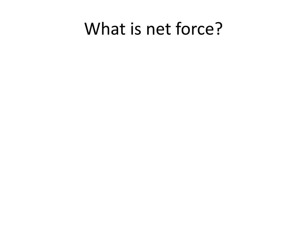 what is net force