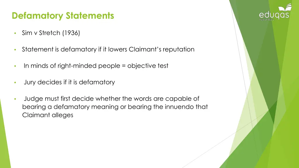 defamatory statements