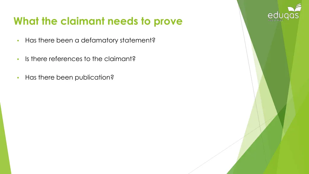 what the claimant needs to prove