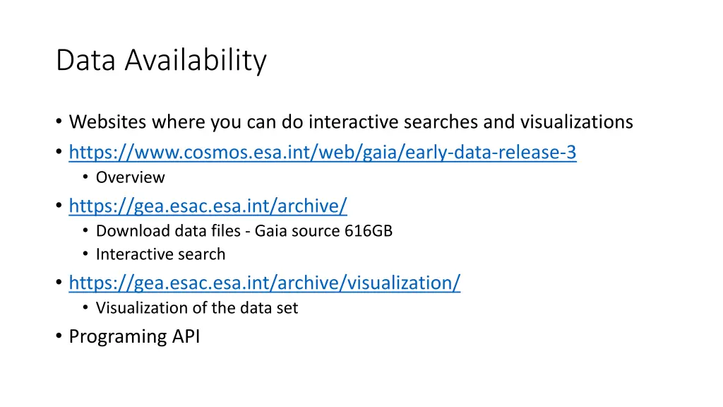 data availability