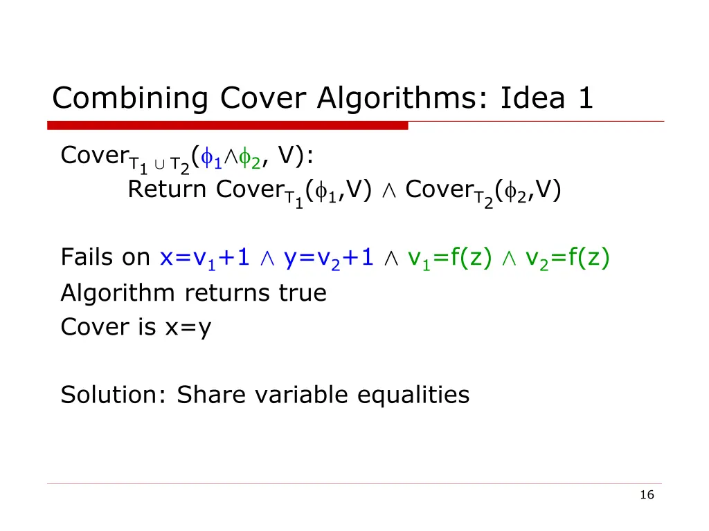 combining cover algorithms idea 1