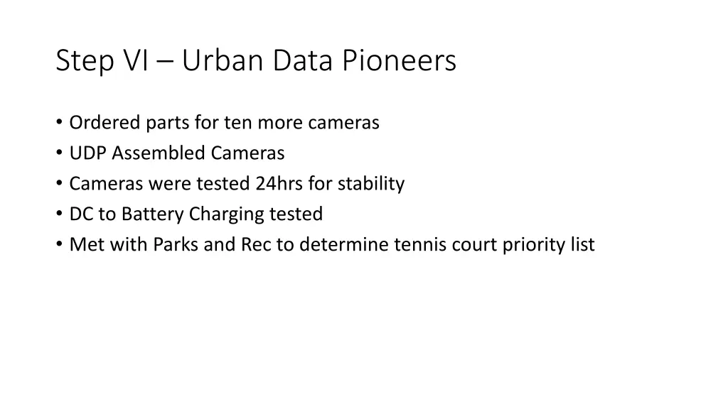 step vi urban data pioneers